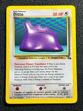 Ditto 18/62 Pokemon Card 1999 Fossil Set WOTC Vintage Non Holo Rare LP picture