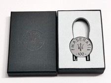 Maserati 100th Anniversary Car Logo Keychain Key Ring Key Chain NIB picture