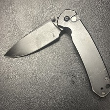 CJRB Pyrite Button Lock Folding Pocket Knife J1925, Black picture