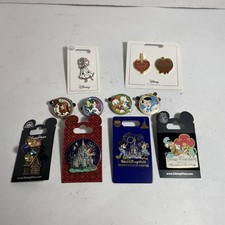 Disney Lot Of 10 Authentic Trading Pins - Alice, Mickey, Up, Tinker bell, Ariel picture