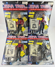 Vintage Star Trek TNG Space Talk Complete Set - Picard Q Riker Borg - 1995 NOC picture