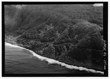 Photo:Hana Maui County Hawaii 2005 Aerial View Honomanu Bay Hana Belt Road picture