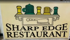 AUTHENTIC HUGE Vintage Sharp Edge Bar Restaurant 48x84