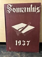 Manchester Connecticut high school ￼Yearbook 1937 “Somanhis” picture