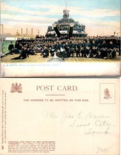 U.S. Navy Officers and Crerw of the Battleship 'Indiana' Tuck Postcard 101481 picture