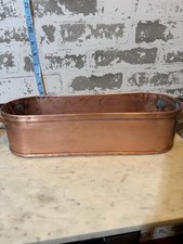 Vintage Solid Copper Planter Pot Oval Window Box picture