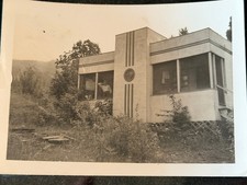 Vintage Photo Art Deco House on Hill Streamline Moderne Design Architecture picture