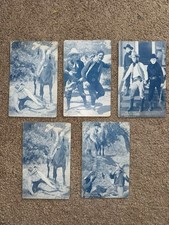 5 Vintage Western Cowboy Exhibit Arcade Cards Fred Humes Leo Maloney 1920s picture