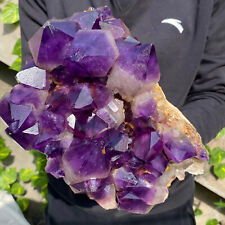 10.1lb Natural Amethyst geode quartz cluster crystal specimen Healing picture