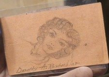 Vintage 1935 1936 Reading High School PA Student Courtesy Card Art Sketch Sport picture