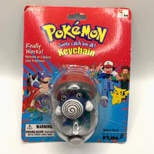 Factory Sealed 1999 KMART POKEMON POLIWHIRL #61 POKEBALL KEYCHAIN FROM BASIC FUN picture