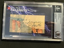 2024 HISTORIC AUTOGRAPHS CELEBRITY CUTS JOHN FORSYTHE CUT AUTO BECKETT CERT 1/5 picture