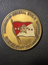 Vintage US Army Chief of Staff 4 Star General Eric Shinseki Challenge Coin picture
