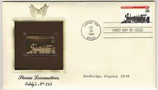 1994 USA STEAM LOCOMOTIVES EDDYS NO 242 GOLD PLATED 29C STAMP COVER FDC picture
