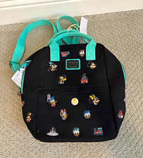 Loungefly Disney Mini Backpack Black/Teal Mickey Minnie & Friends picture
