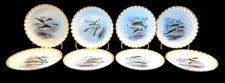 Antique Royal Bonn Fish Plates Set of 8 Hand Painted Gold Rim Franz Anton Mehlem picture