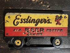 VINTAGE ESSLINGER'S BEER SIGN RARE 1940's COMPOSITE SIGN WWII ERA NEW YORK PIELS picture