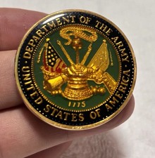 US Army Adjutant General Corps Challenge Coin Defend and Serve 1987 picture