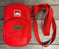 Marlboro Canon Mini Crossbody CAMERA Bag Red Nylon 90s Promo CIGARETTE Empty picture