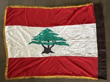 Vintage LEBANON Flag 41” x 29” Double Sided picture