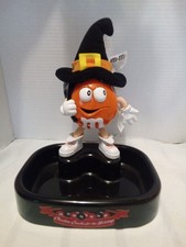 Vintage M&M's Halloween Candy Dish Orange Witch 1999 Talks - Works N/B picture