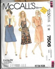 McCall's 7506, Vintage Sewing Pattern, Sizes 8-10-12 Misses' Jacket and Dress picture