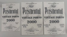 3 Labels - Vintage Porto 2000 Presidential Port Portugal picture