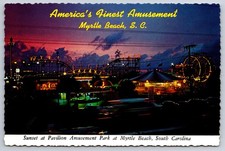 Sunset Pavilion Amusement Park Myrtle Beach South Carolina SC c1980 4x6 Postcard picture