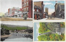 4 JOHNSTOWN PENNSYLVANIA Postcards - MAIN / FRANKLIN STREETS / STONEYCREEK RIVER picture