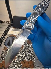big sale Null Knives 'Raikou' w/ Camo Carbon & Damasteel Blade #14 of 25 total picture