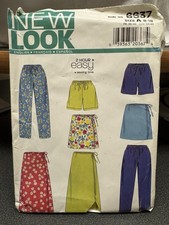 *UNCUT* 2002 New Look pattern #6637 - Pants, Shorts, Skirts - Sz: 8-18 picture