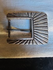 Calvin Begay sterling belt buckle native american vintage picture