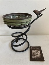 Longaberger Rare Collectors Club Bird Bath Basket and Forged Iron Stand 2012 picture