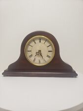 Vintage bombay Company Brass / Wood Mantle Clock  13