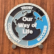 NTT Data Global Trust Excellence World Map Award Challenge Coin 1#38 picture