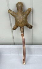 Vintage Native American Hand Made Rawhide Turtle Rattle Shaker 14