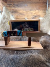 2001 Vintage Buck 692 Custom Knife Mint Walnut Case Silver Coin Brass Plaque picture