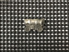 VINTAGE COVERED WAGON LAPEL PIN picture