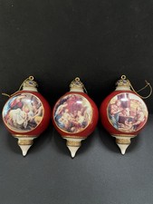 Vintage 1999 Bradford Exchange “Promise of a Savior” Lot of 3 Heirloom Ornaments picture