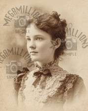 1890's Vintage PHOTO antique Portrait of Beautiful WOMAN - 407 picture