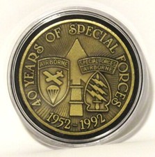 U.S. Army Airborne Challenge Coin - 40 Years of Special Forces (1952-1992) picture