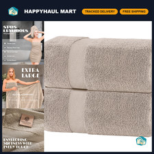 Wealuxe Taupe Bath Sheets Extra Large - 35x70, 2 Pack, Soft and Absorbent picture