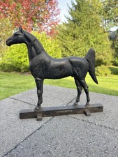 Vintage 1938 King's Genius Cast Iron Horse Doorstop Virginia Metalcrafters picture