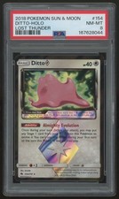 2018 Pokemon Ditto Prism Star Lost Thunder Holo #154 PSA 8 picture