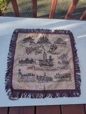 (2) Vintage 30s 1933-1934 CHICAGO WORLDS FAIR Souvenir Satin Pillowcase + Banner picture
