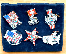 Set 6  FIFA 1994 USA Pins - STRIKER The DOG Collectible. Colored Enamel. picture