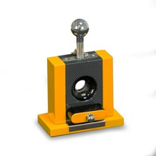Bey-Berk Cigar Cutter W/Drawer Yellow & Carbon Fiber Color picture