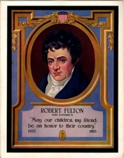 Walk-Over Shoes Great Americans Robert Fulton Cardboard Counter Top Display 1920 picture