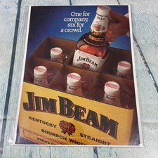1984 Jim Beam KY Bourbon Whiskey Vtg Print Ad/Poster Pinup Promo Art Magazine Pg picture
