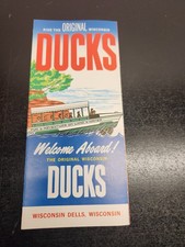 Vintage Original Wisconsin Ducks Brochure Wisconsin Dells Travel Guide Map picture
